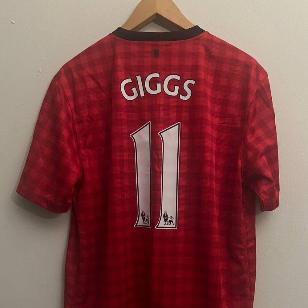 Authentic Ryan Giggs Signed Manchester United Jersey Shirt sz L Autograph Signed